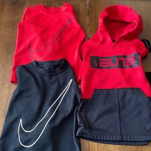 Lot of 3 long sleeve Nike boys shirts. Size Small & 4T